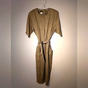Vintage Dress With PocketsWomen's A.S. Elliot Belted Retro Eclectic Size 20 USA